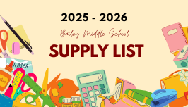  SCHOOL SUPPLY LIST